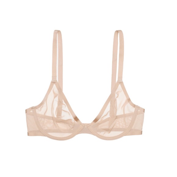 NWT CUUP Plunge Mesh Bra in Sand, 34D - Picture 2 of 3